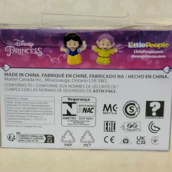 🎉 FISHER PRICE LITTLE PEOPLE DISNEY PRINCESS Snow White and Dopey NEW - Picture 3 of 3